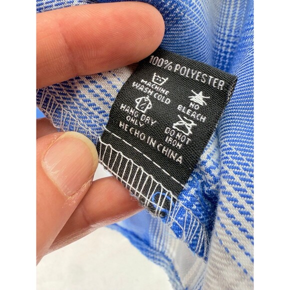 DIXXON The Pierside Flannel Men’s 2XL Blue Plaid Pre-Pleat Pearl Snap - Picture 7 of 10